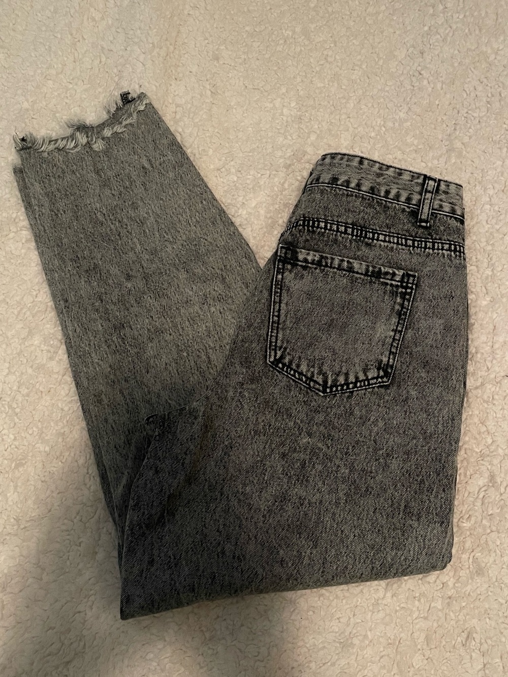 SHEIN black acid washed jeans